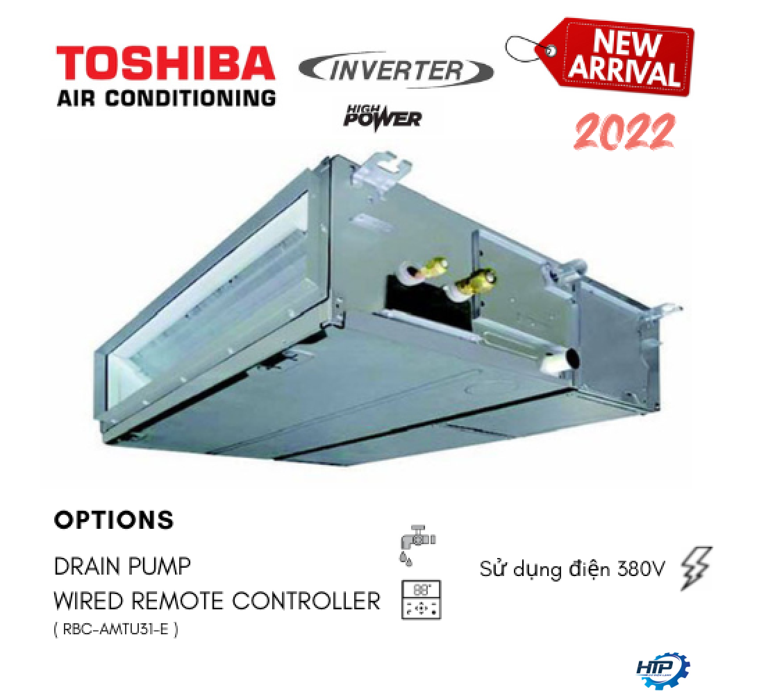 MÁY LẠNH GIẤU TRẦN TOSHIBA - INVERTER - NEW 2022 -380V - RAV-GV4201A8P-V - 5.0HP
