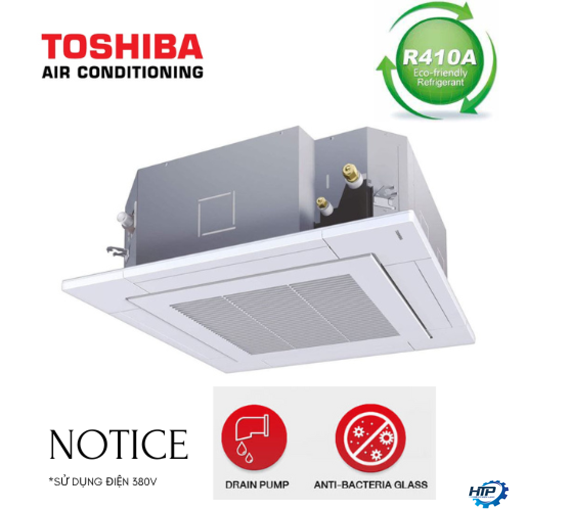 MÁY LẠNH ÂM TRẦN TOSHIBA - CASSETTE - RAV-600AS8-V - DÒNG ĐIỆN 380V - REMOTE - BƠM NƯỚC NGƯNG - 7.0HP