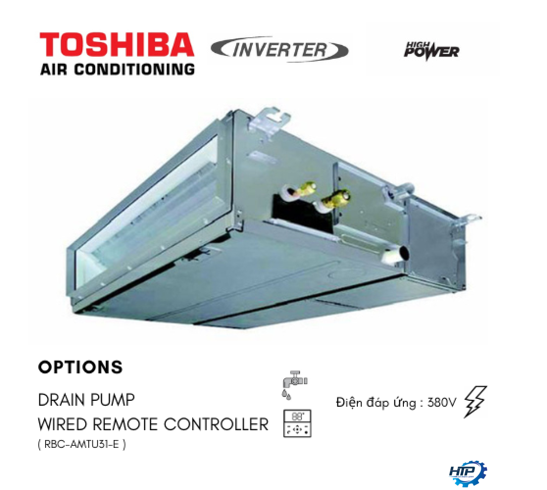MÁY LẠNH GIẤU TRẦN TOSHIBA - INVERTER - ĐIỆN 380V -RAV-GE4801A8P-V - 5.0HP 