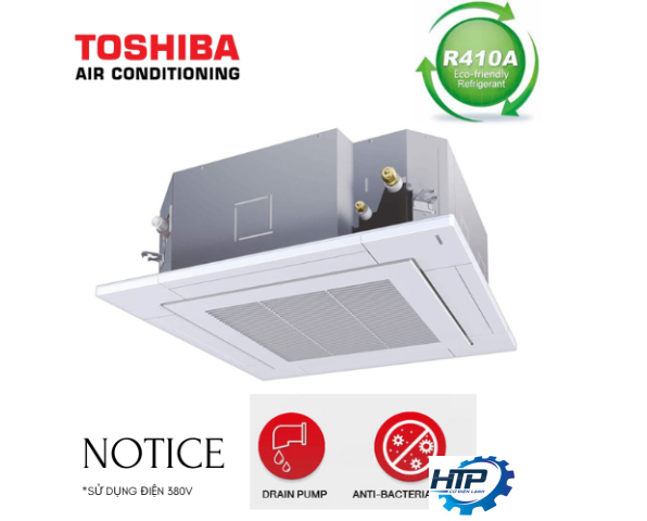 MÁY LẠNH ÂM TRẦN TOSHIBA - CASSETTE -RAV-480AS8-V - DÒNG ĐIỆN 380V - REMOTE - BƠM NƯỚC NGƯNG - 6.0HP