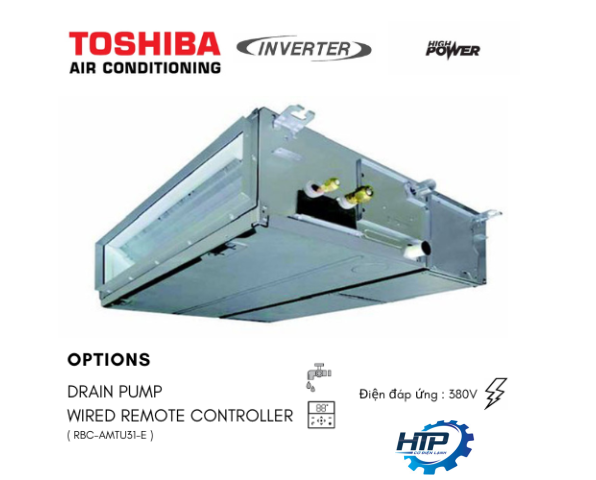 MÁY LẠNH GIẤU TRẦN TOSHIBA - INVERTER - ĐIỆN 380V -RAV-GE4801A8P-V - 5.0HP 